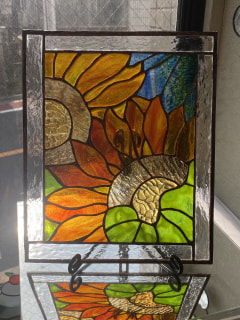 佐藤恵里さん作　ステンドグラスパネル