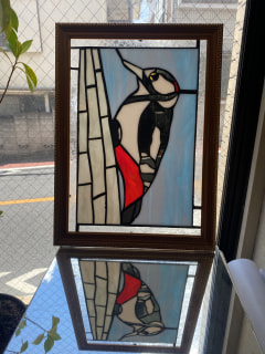 上原　歩さん作　ステンドグラスパネル