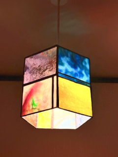 田熊明子さん作　ステンドグラスペンダントライト
